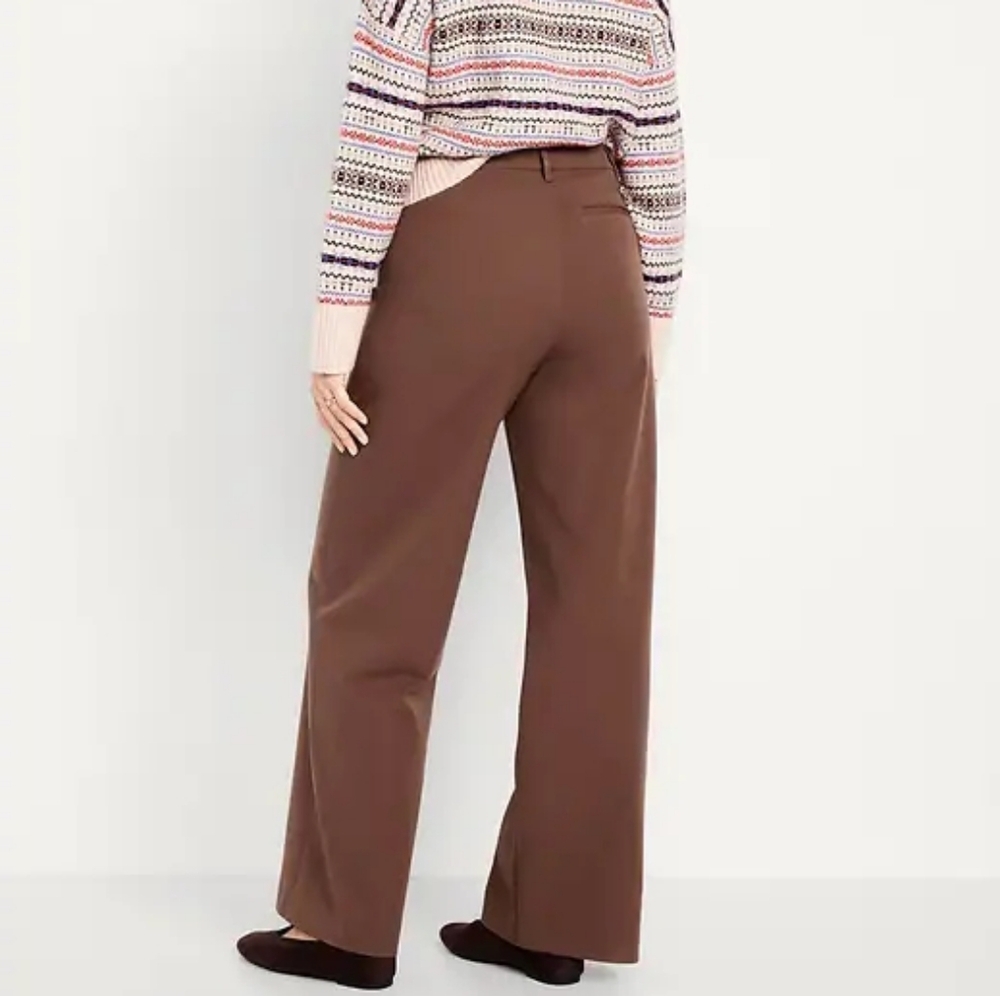 Old Navy Wide Leg Pants in Mauve Brown - Picture 3 of 10